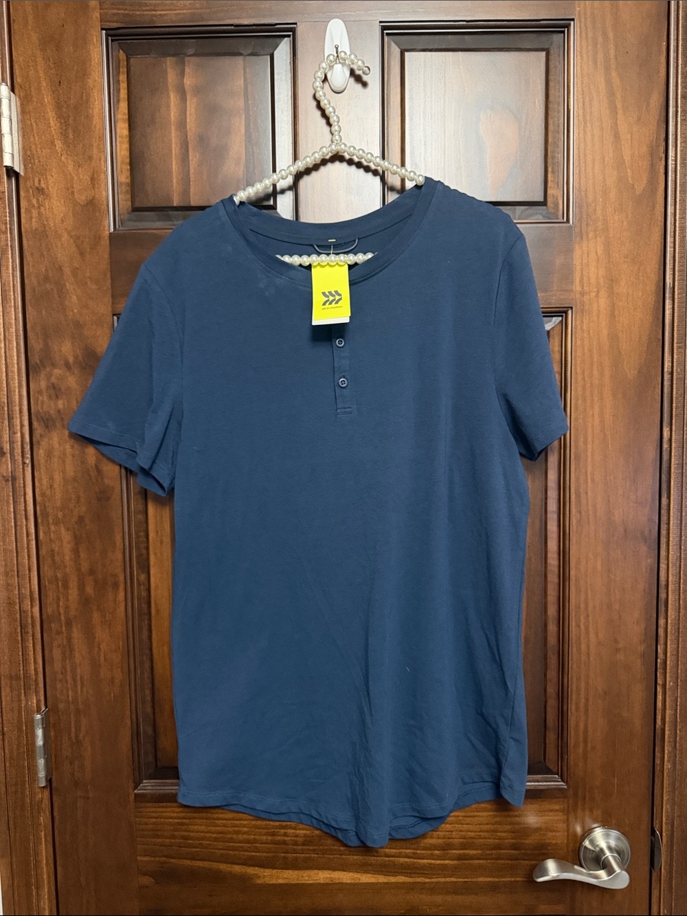 all in motion Navy Short-Sleeve Henley Tee